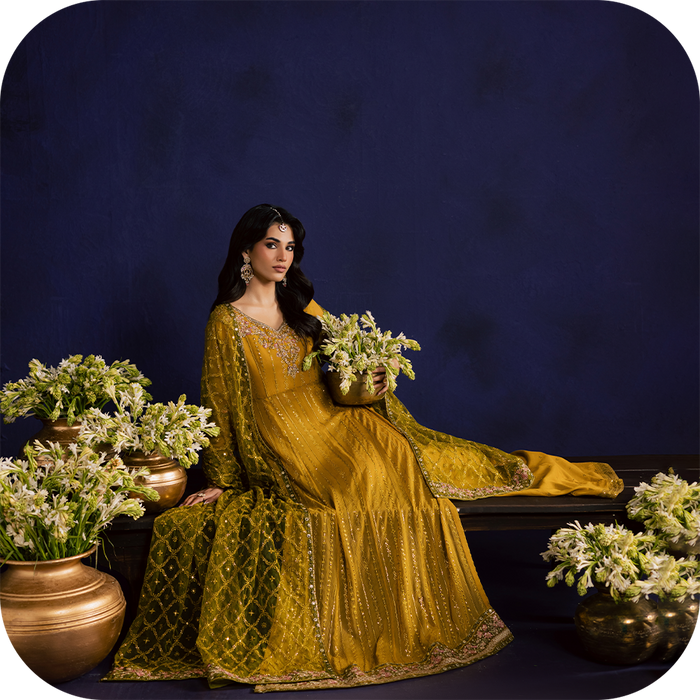 BATIK Eid Sale featuring festive frocks and anarkalis for Eid celebrations  Festive lehenga and sharara styles available in the BATIK Eid Sale  Eid Sale outfits by BATIK showcasing chiffon, georgette, and velvet fabrics  BATIK Eid Sale wardrobe featuring 