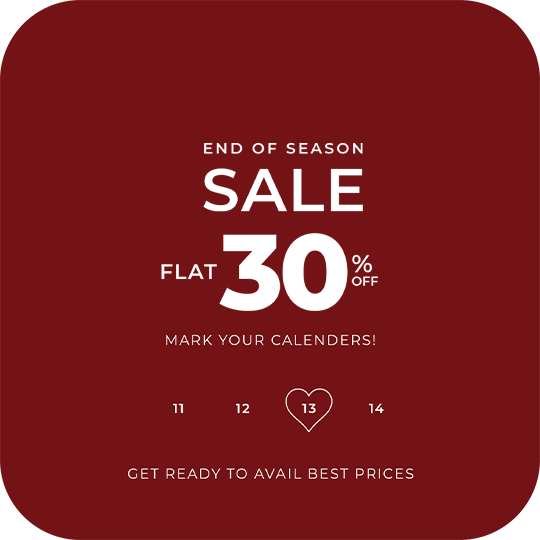 End-of-season Sale going live this 13th August .