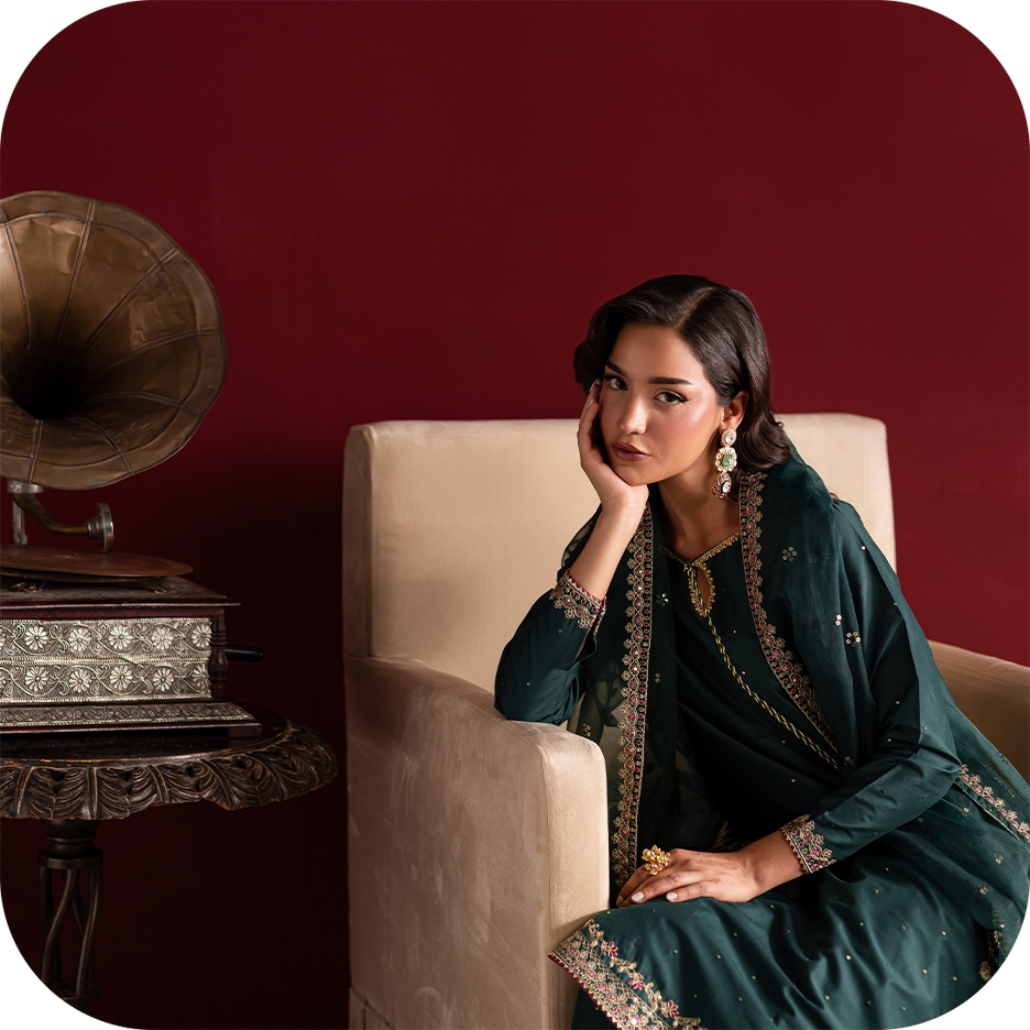 Embroidered solids outfit by BATIK for daily wear