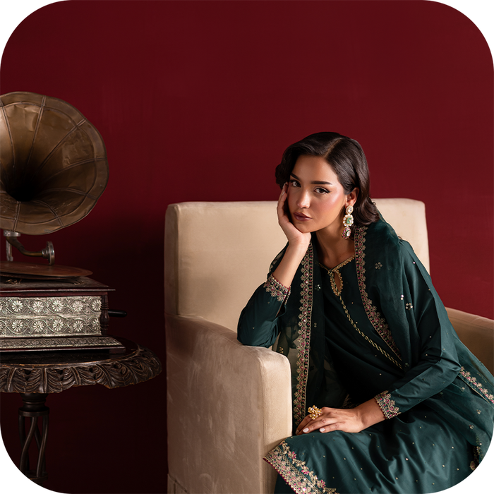 Embroidered solids outfit by BATIK for daily wear