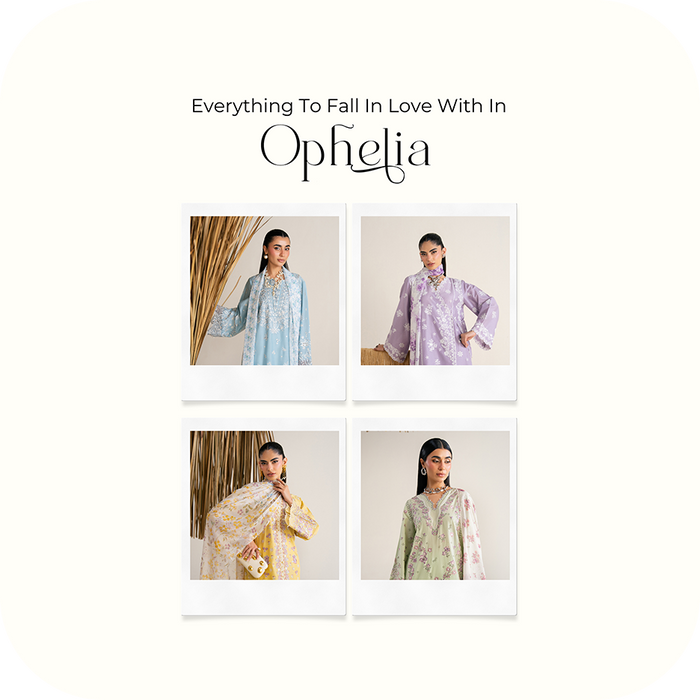 The world of Ophelia featuring luxury pret and occasion wear styles