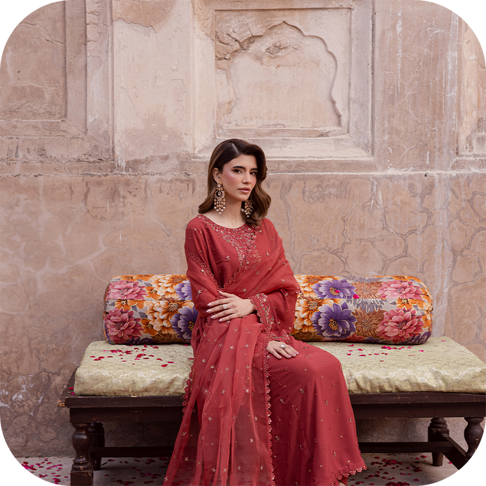 BATIK festive lawn outfit featuring a modern statement silhouette for Eid