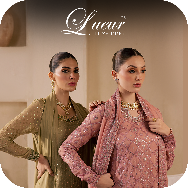 Festive luxury fashion by Batik UAE featuring elegant ethnic pret for women. A soft desert evening look perfect for Eid celebrations in Dubai and Pakistan.