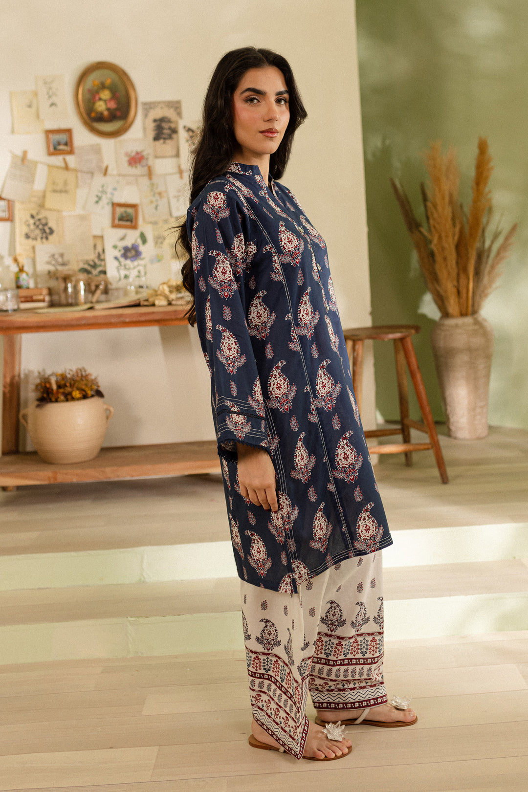 Apsara 2Pc - Printed Khaddar Dress