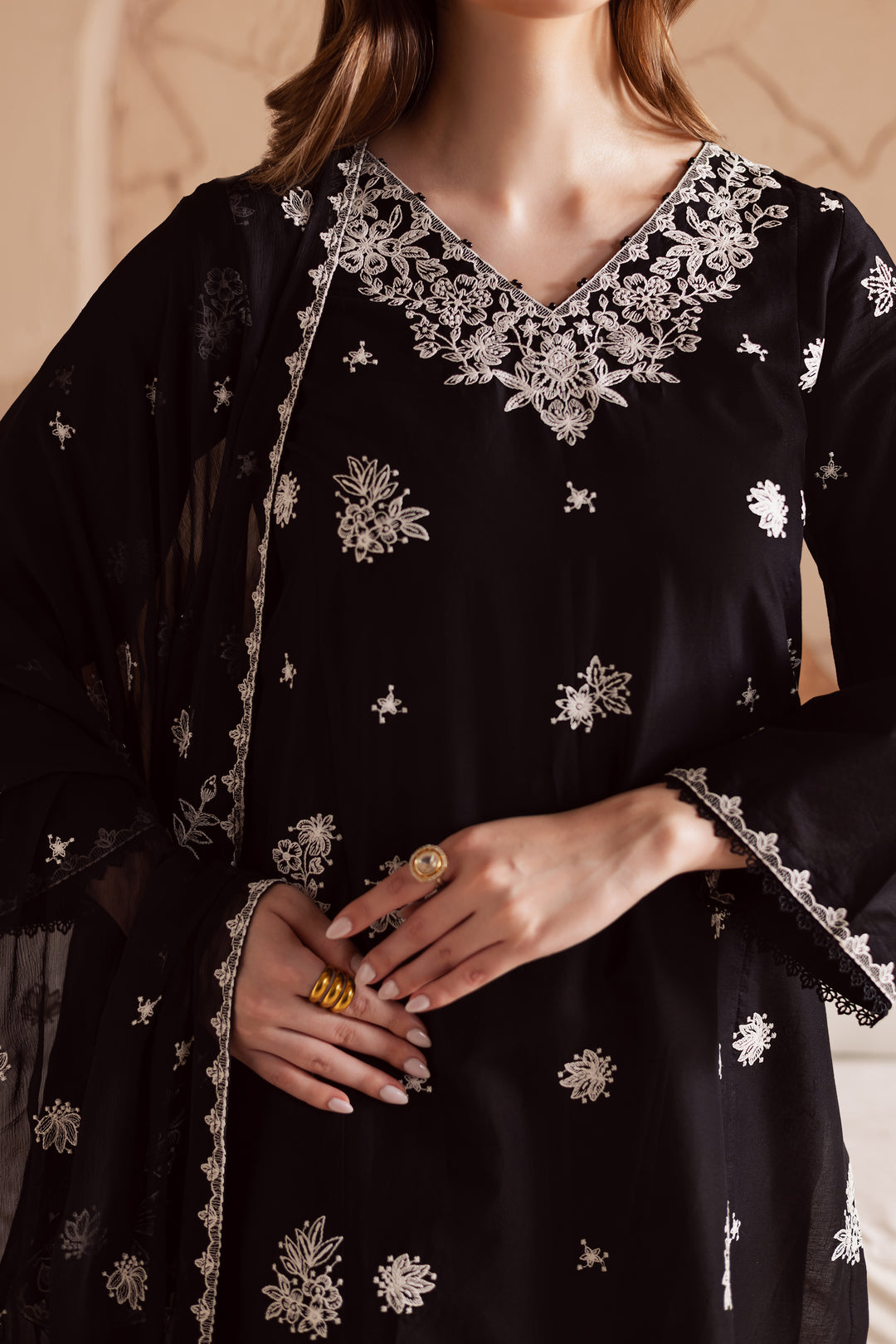 Void 3Pc - Embroidered Lawn Dress