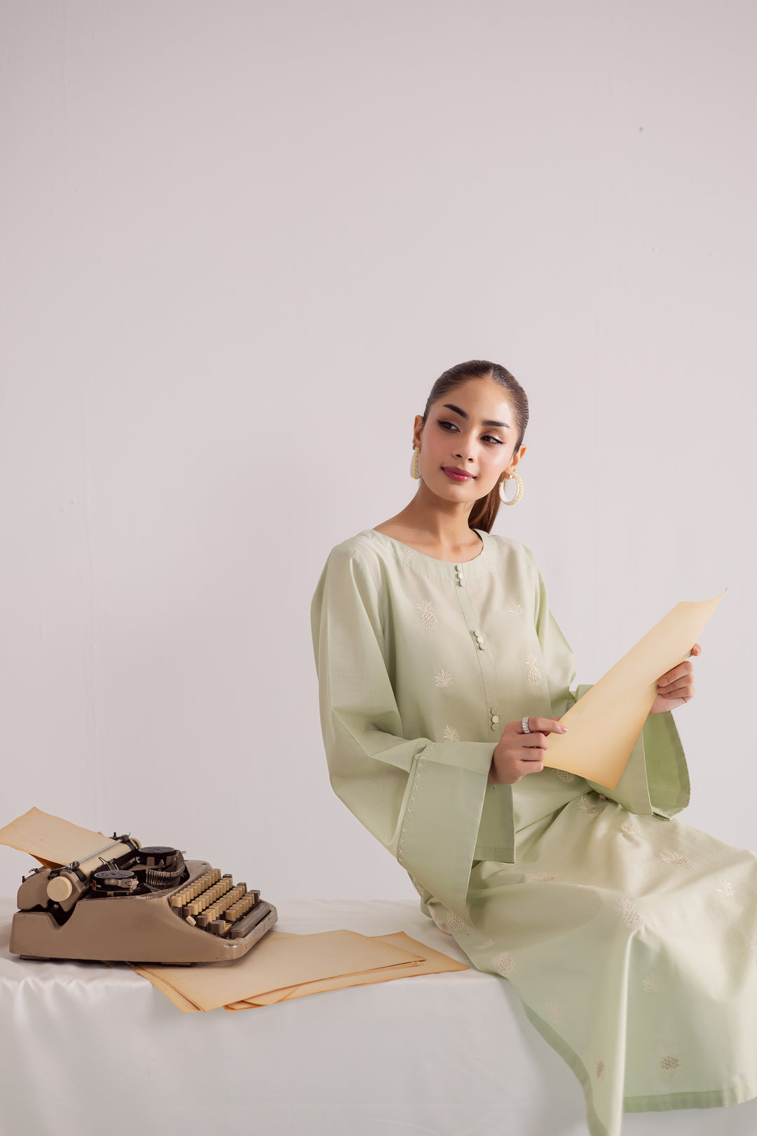 Audrey 2Pc - Embroidered Casual Pret