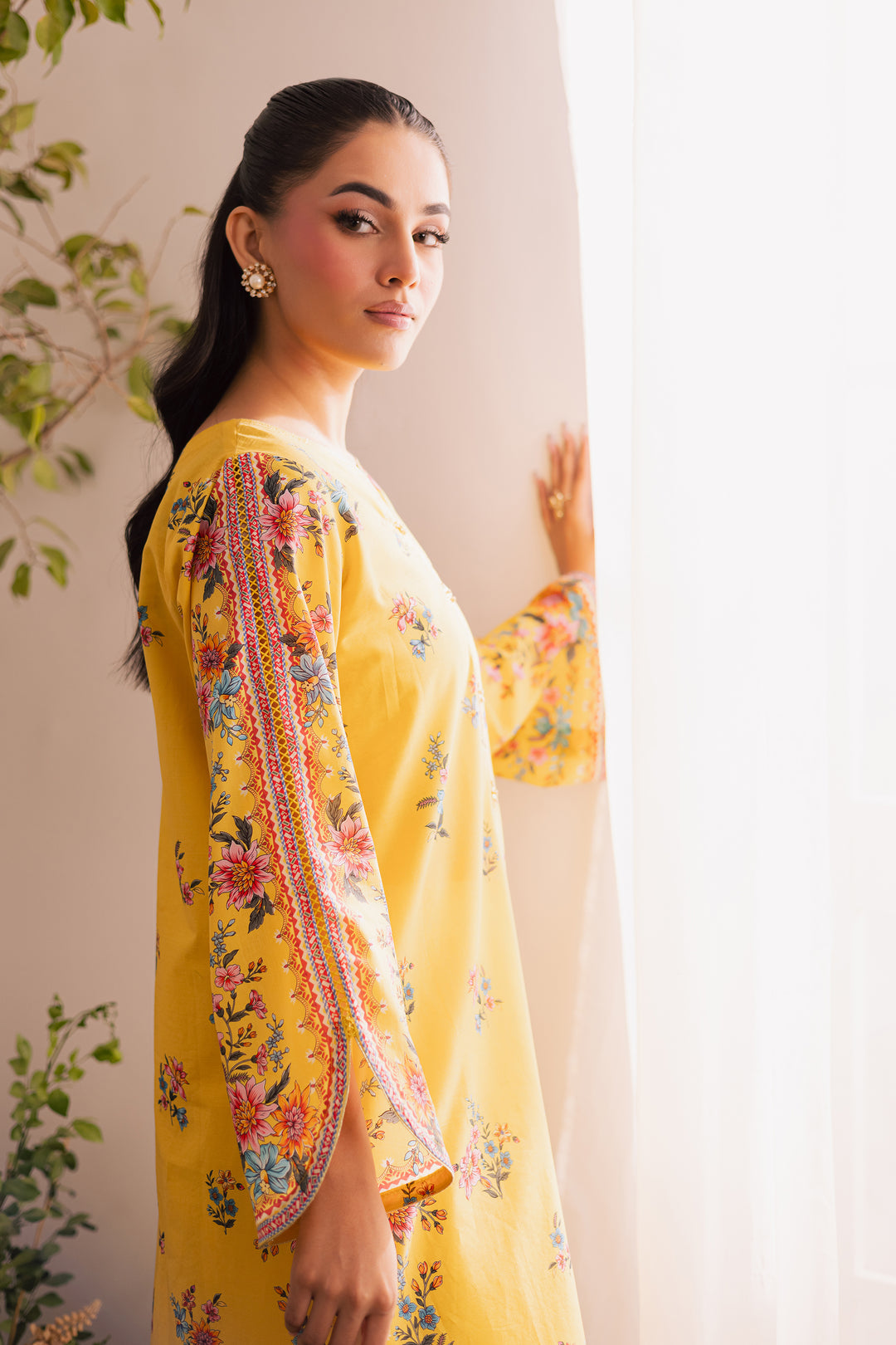 Lime Yeva 2Pc - Printed Lawn Dress
