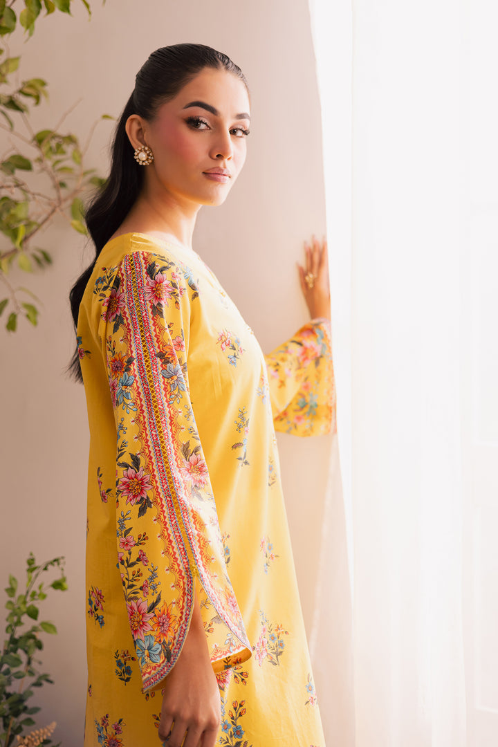 Lime Yeva 2Pc - Printed Lawn Dress