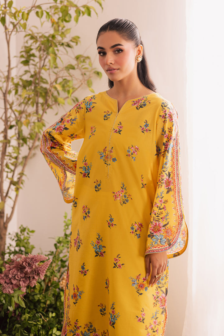 Lime Yeva 2Pc - Printed Lawn Dress