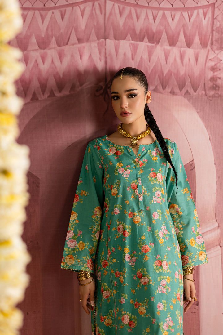 Aquamarine 2Pc - Printed Lawn Dress