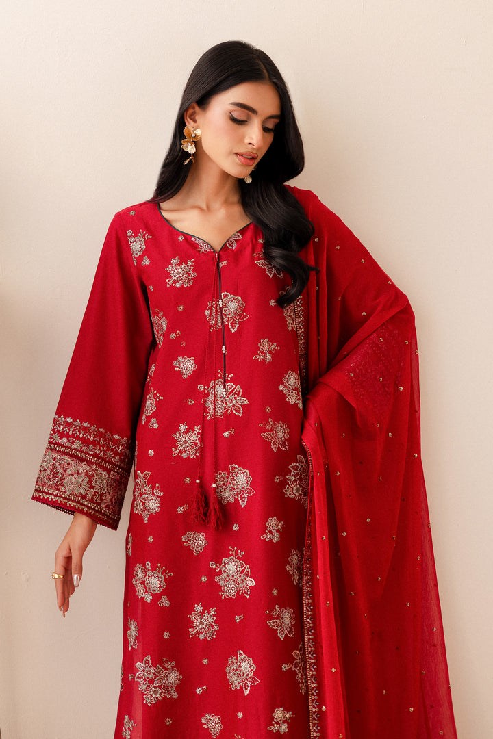 Milaas 3Pc - Embroidered Lawn Dress