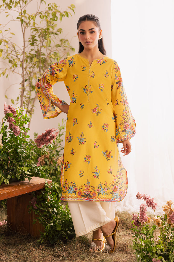 Lime Yeva 2Pc - Printed Lawn Dress
