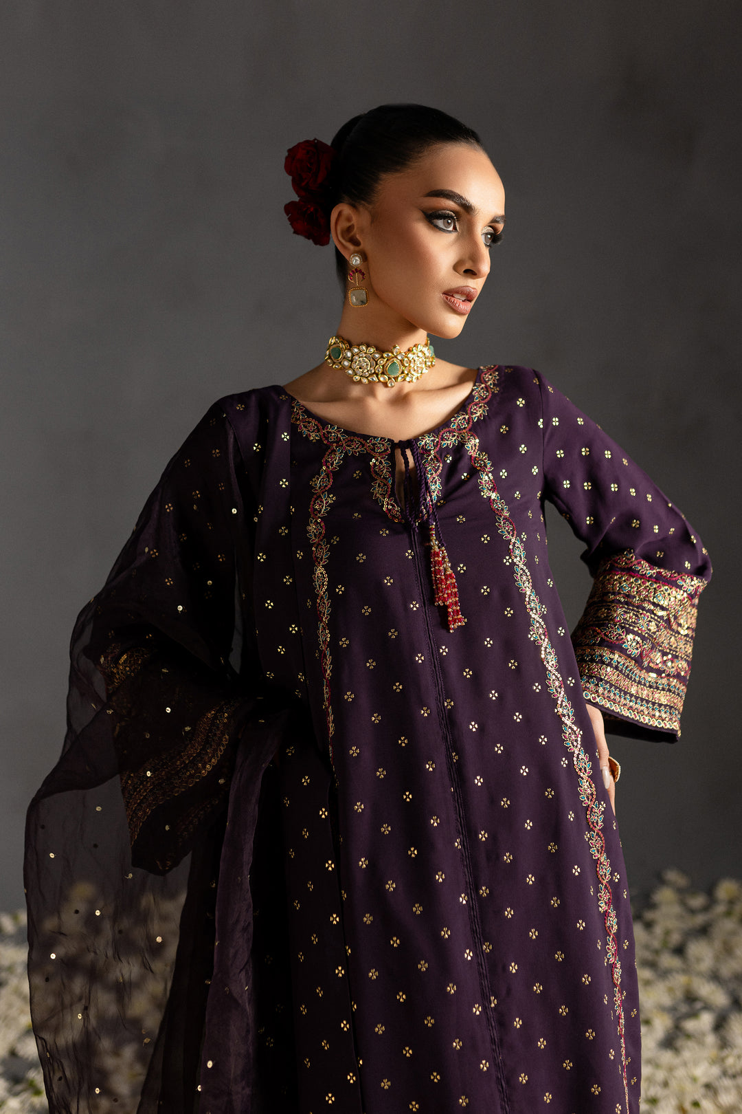 Gulbahar 3Pc - Embroidered Georgette Luxe Pret