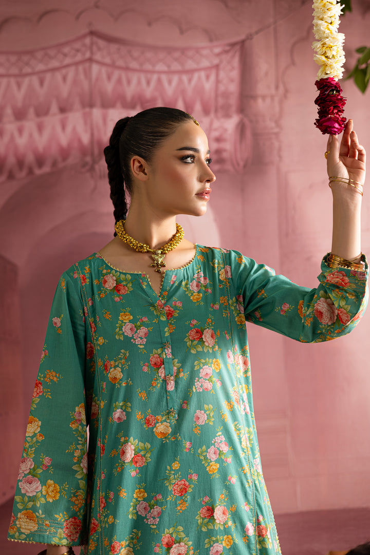 Aquamarine 2Pc - Printed Lawn Dress