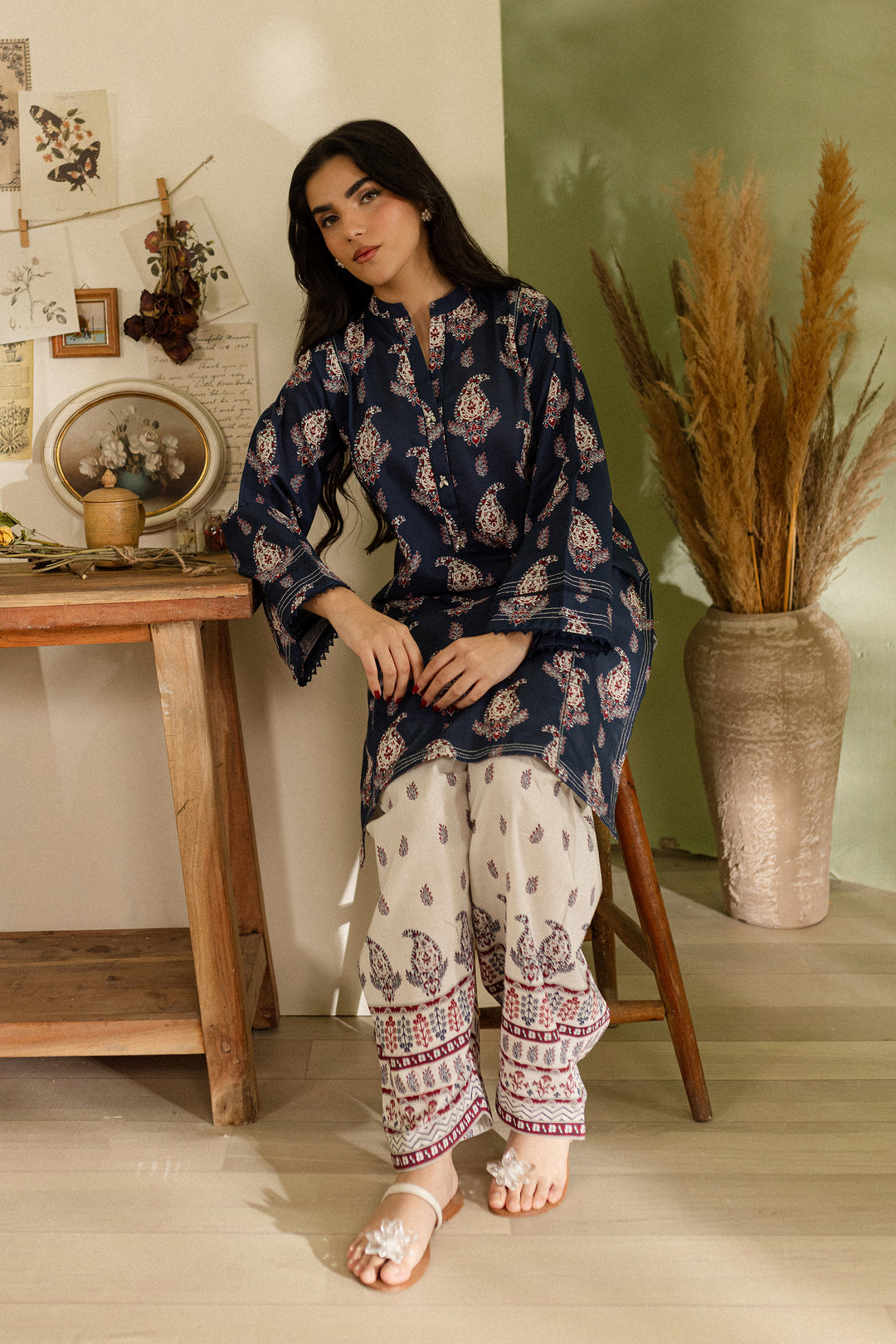 Apsara 2Pc - Printed Khaddar Dress