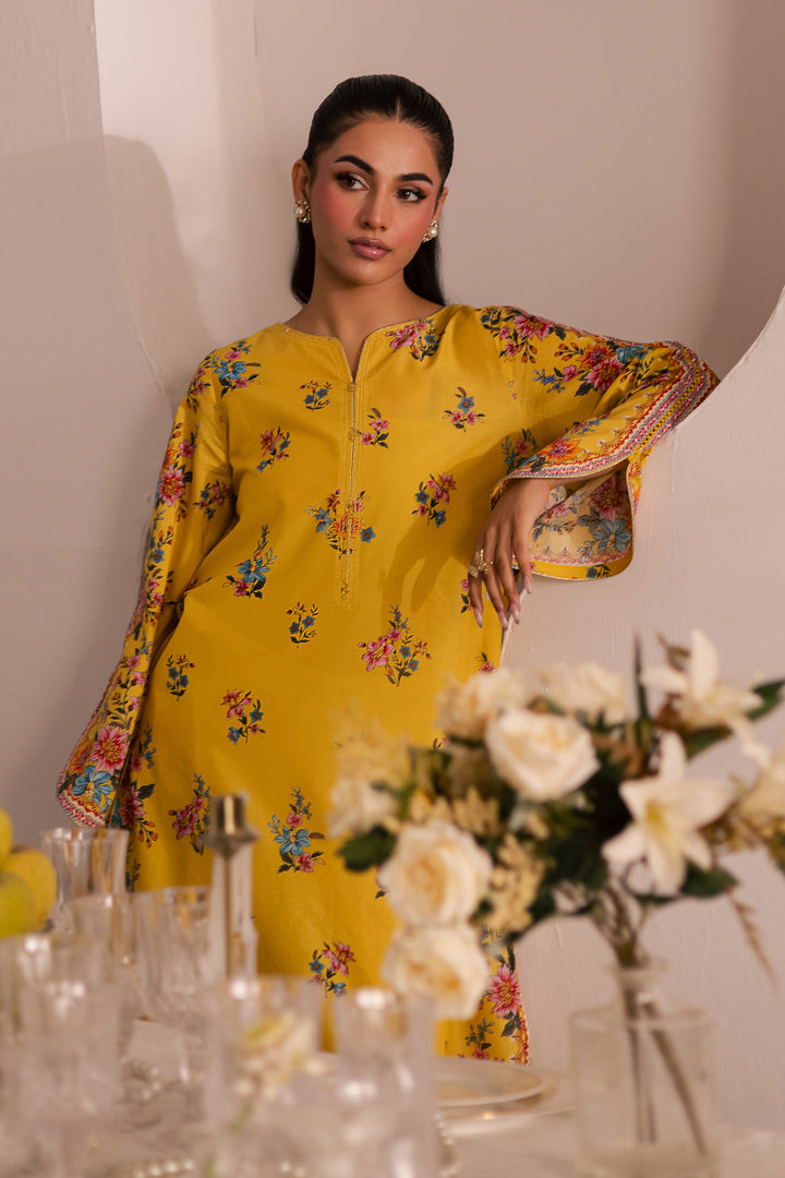 Lime Yeva 2Pc - Printed Lawn Dress