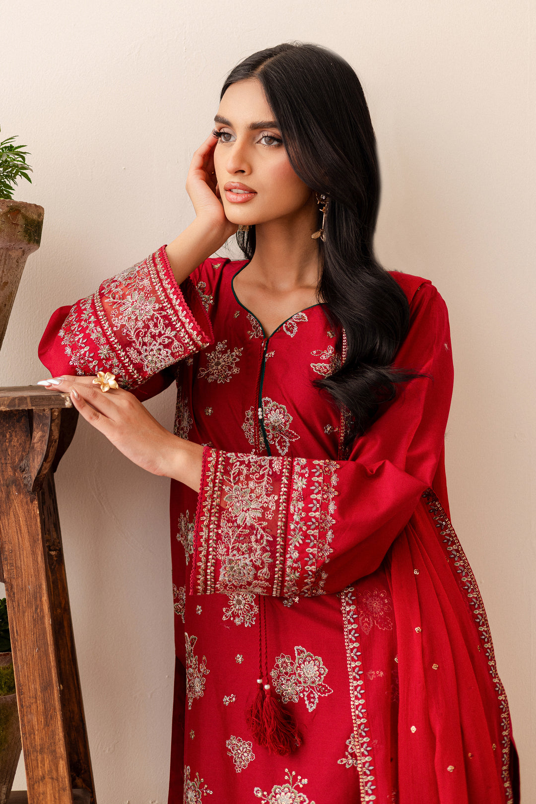 Milaas 3Pc - Embroidered Lawn Dress