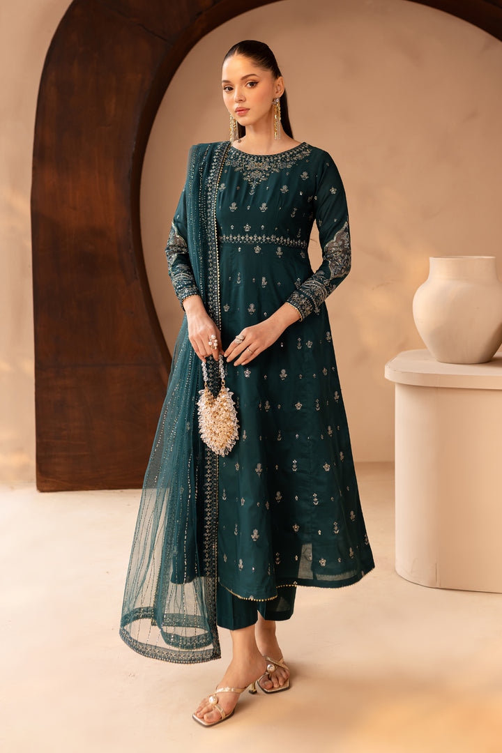 Delvin 3Pc - Embroidered Lawn Dress