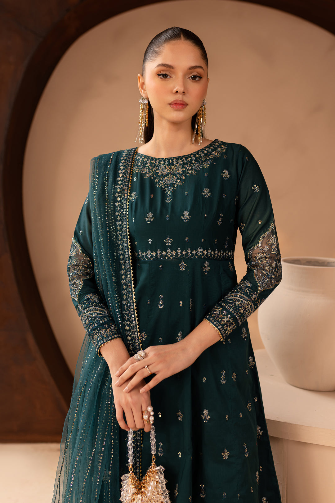 Delvin 3Pc - Embroidered Lawn Dress