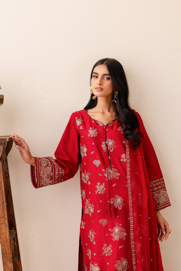 Milaas 3Pc - Embroidered Lawn Dress