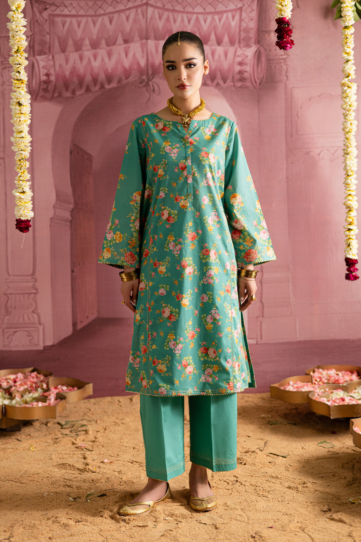 Aquamarine 2Pc - Printed Lawn Dress