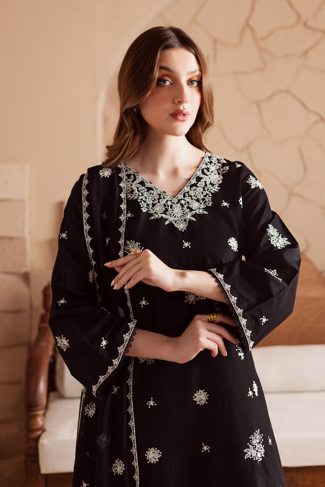 Void 3Pc - Embroidered Lawn Dress