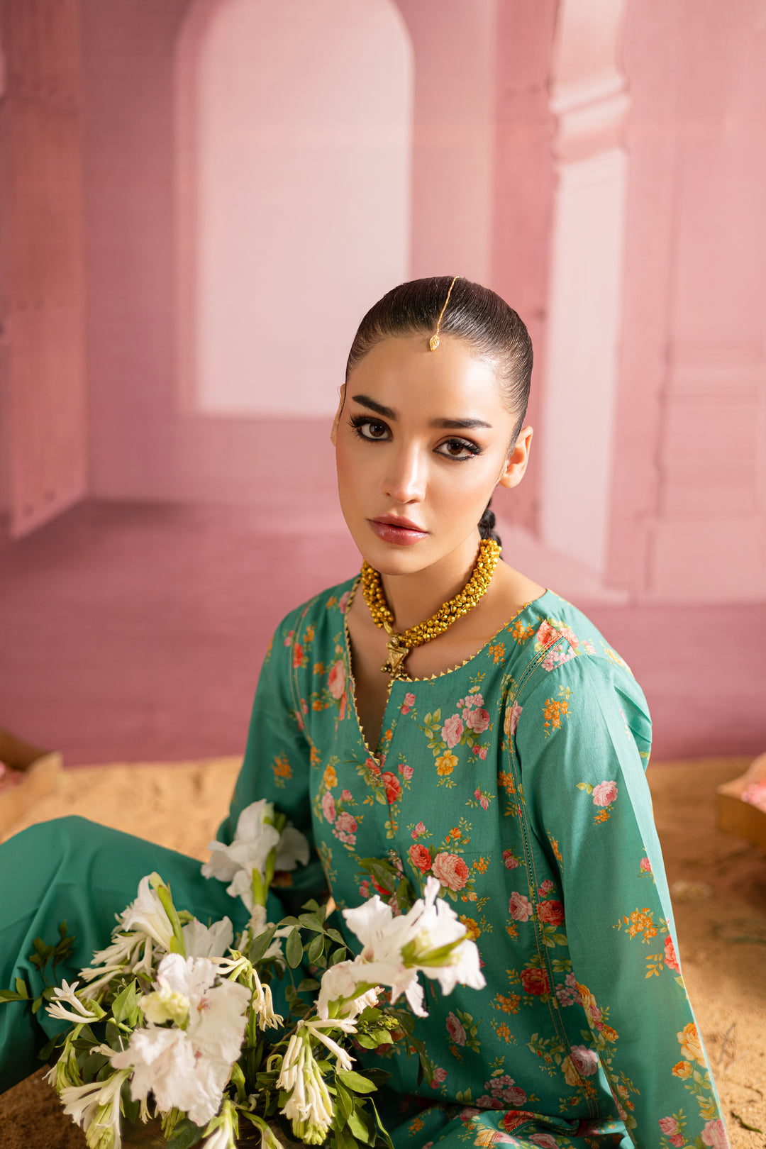 Aquamarine 2Pc - Printed Lawn Dress