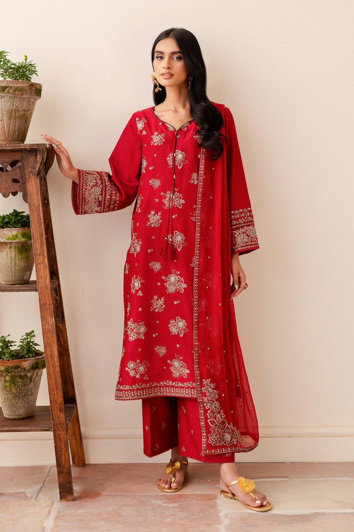 Milaas 3Pc - Embroidered Lawn Dress