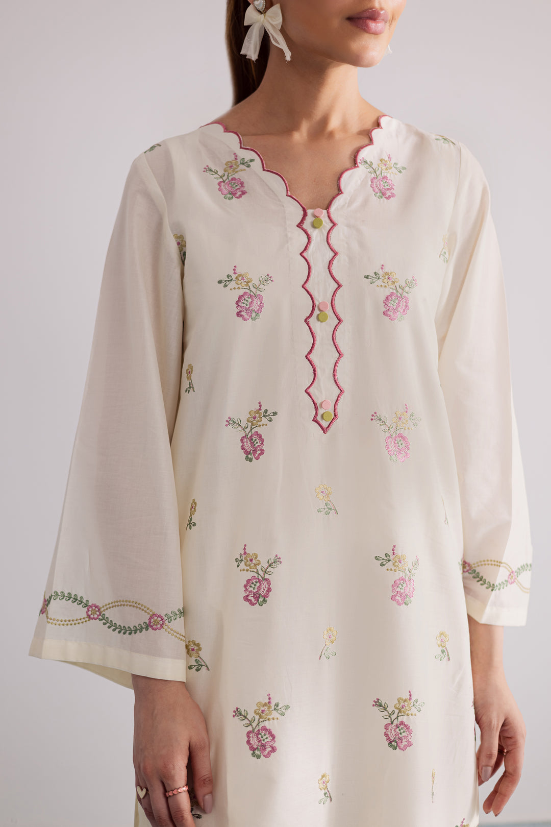 Daisy Bloom 2Pc - Embroidered Casual Pret