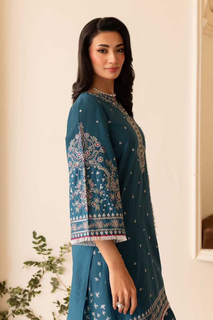 Leila 3Pc - Embroidered Sharara Pret