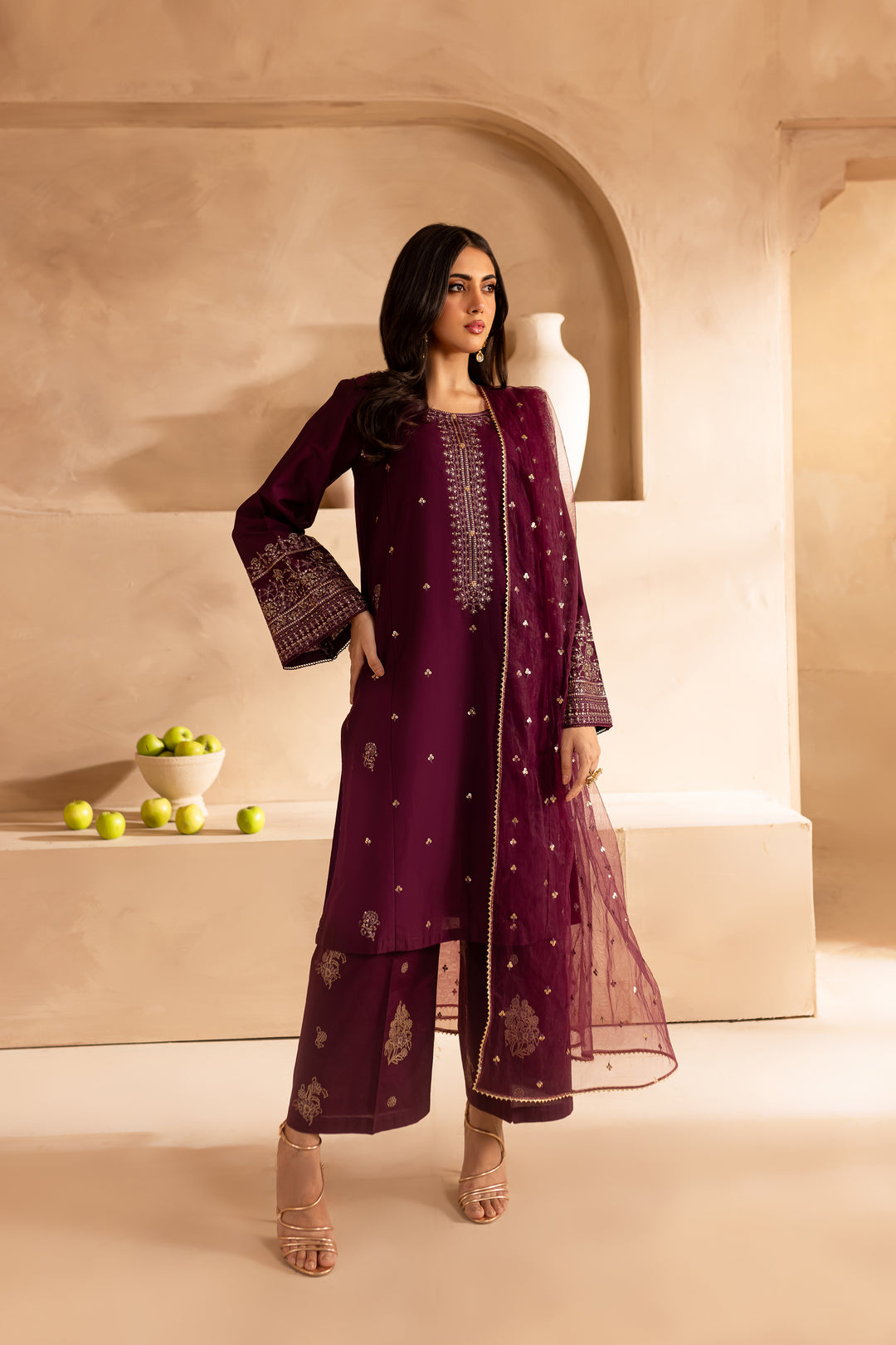 Bengal 3Pc - Embroidered Lawn Dress