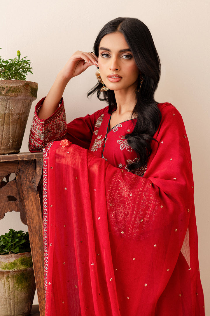 Milaas 3Pc - Embroidered Lawn Dress