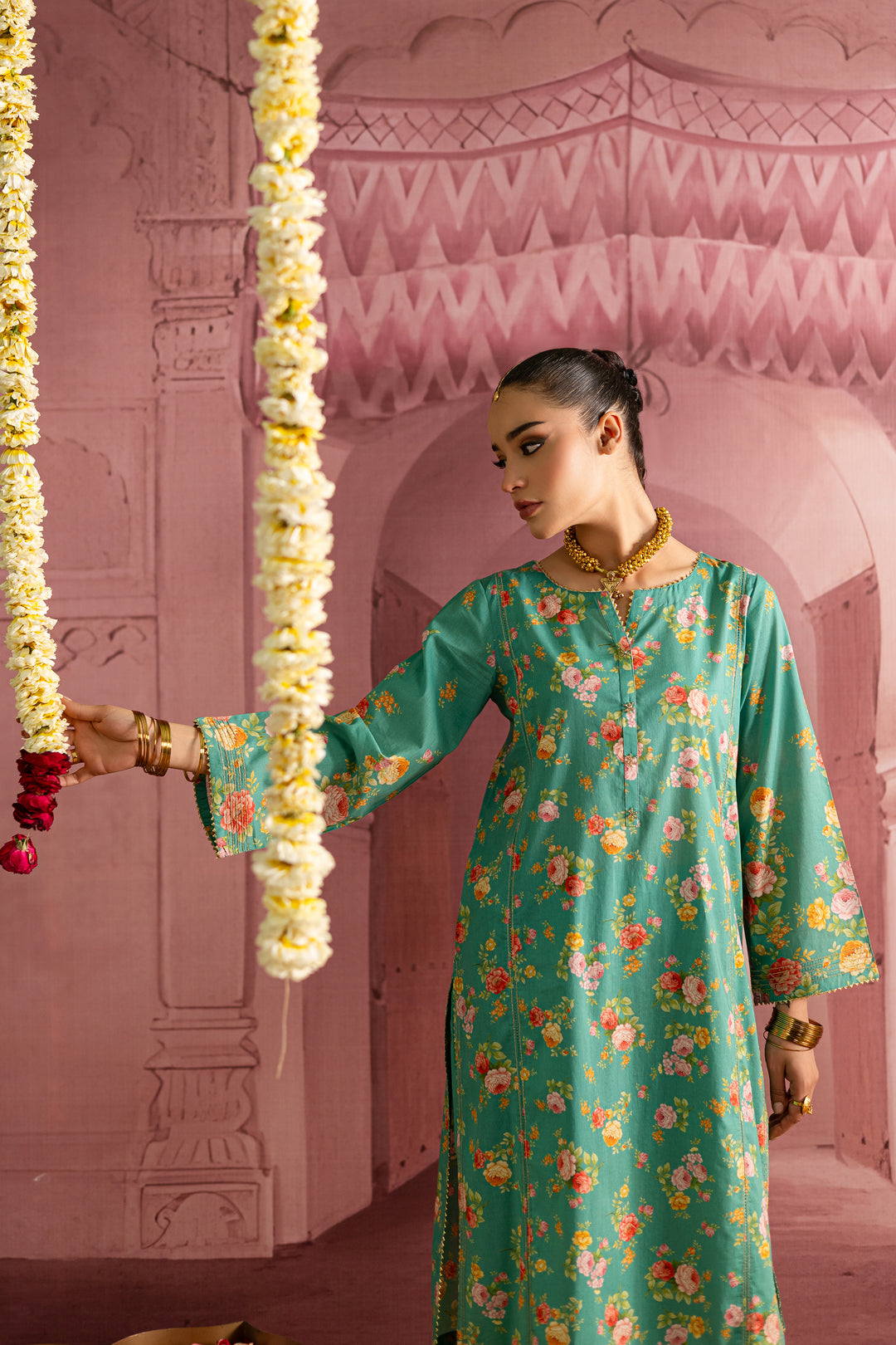 Aquamarine 2Pc - Printed Lawn Dress