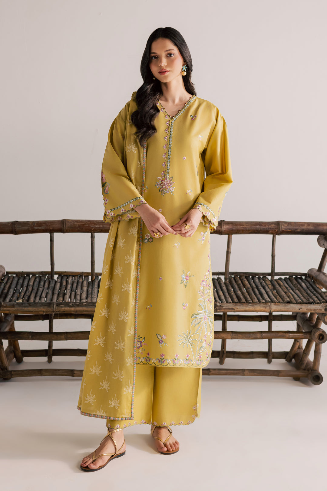 Zaitoon 3Pc - Embroidered Lawn Dress