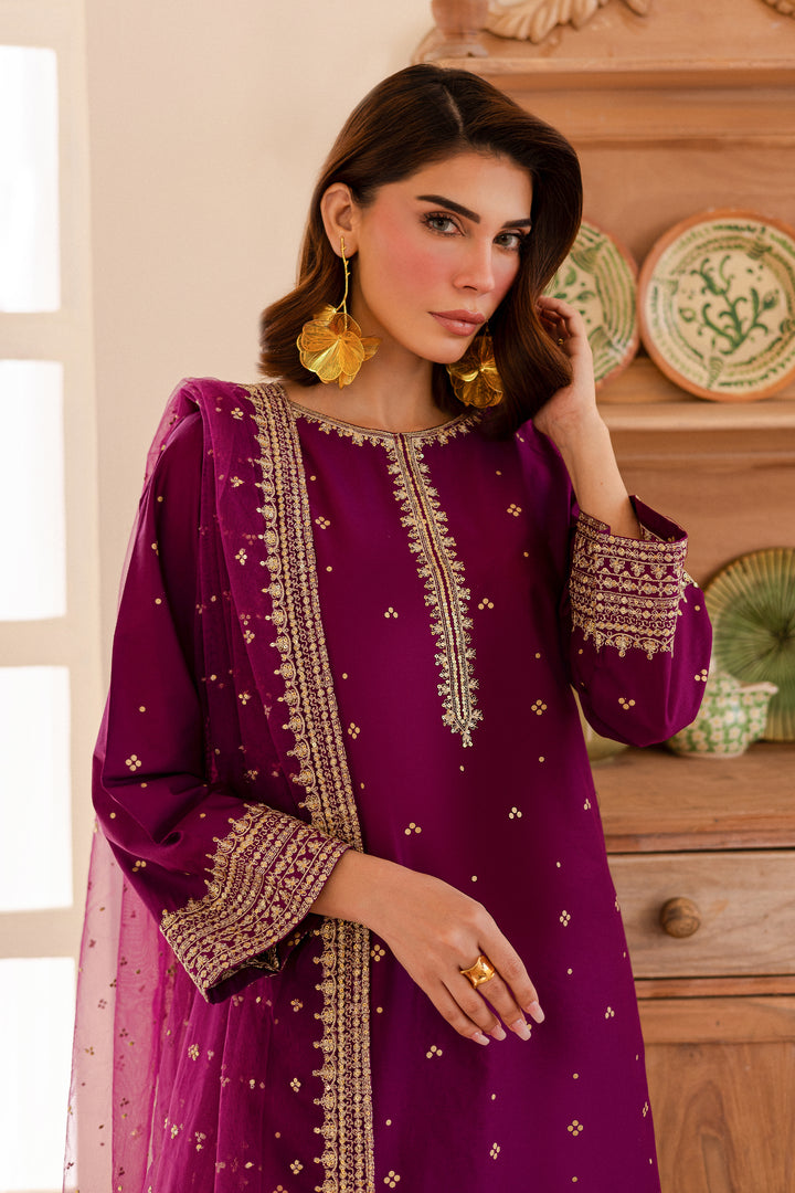 Majestic 3Pc - Embroidered Lawn Dress