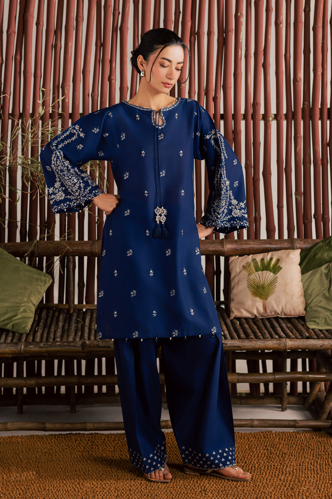Blue Nairobi 2Pc - Embroidered Lawn Dress