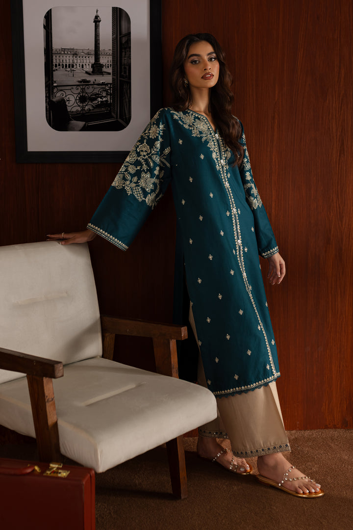 Coulson 2Pc - Embroidered Khaddar Dress