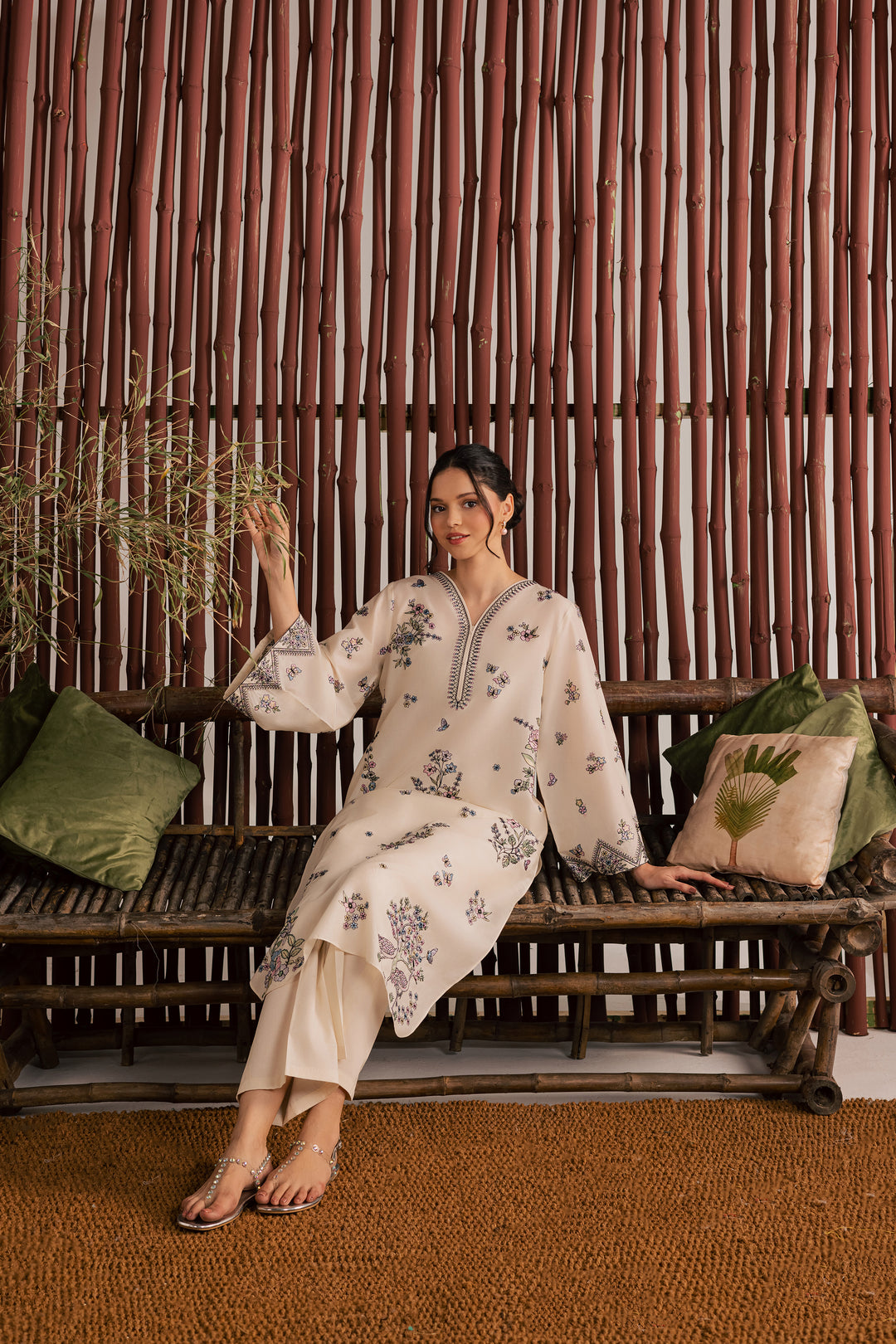 Anne 2Pc - Embroidered Lawn Dress