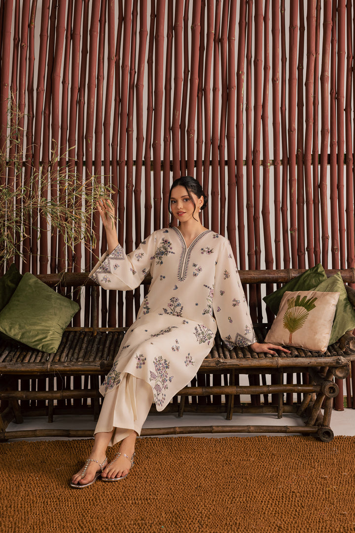 Anne 2Pc - Embroidered Lawn Dress