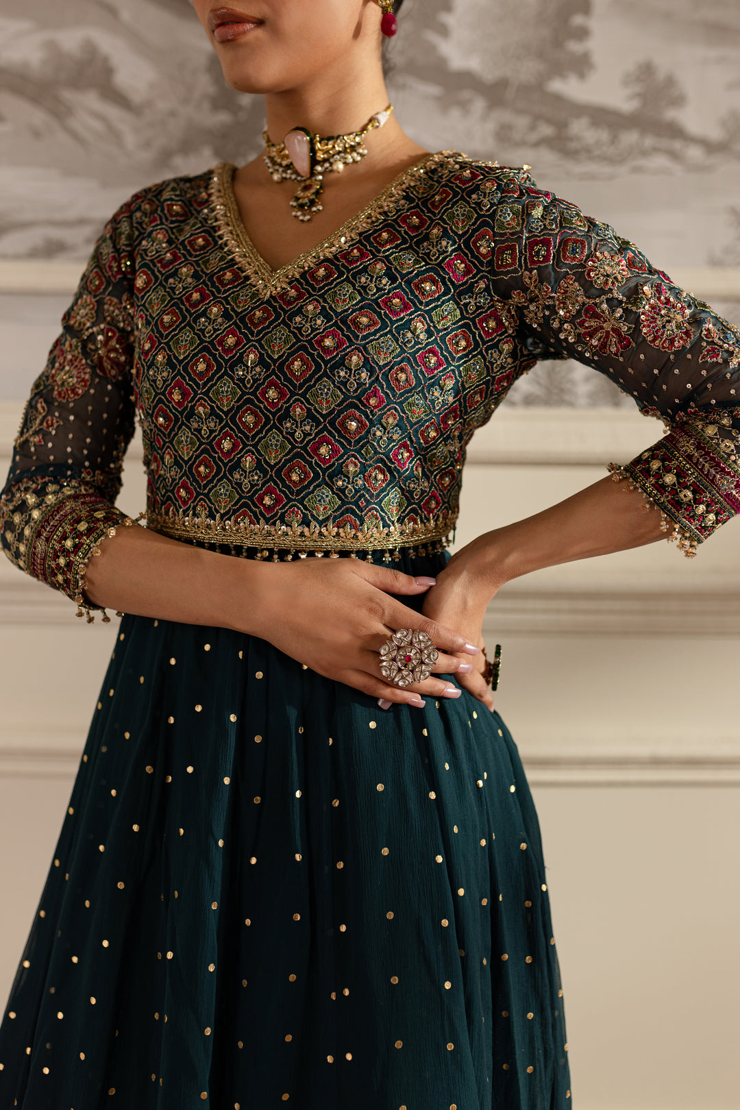 Teal Sahil - 3Pc Formal Dress