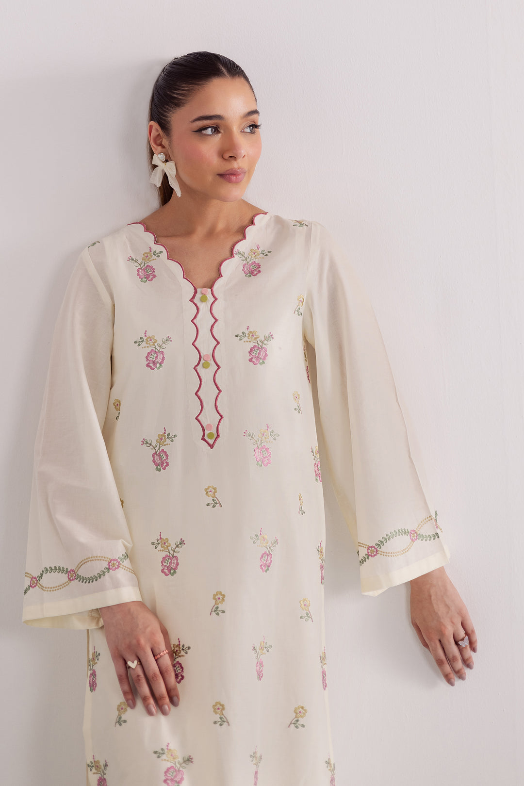 Daisy Bloom 2Pc - Embroidered Casual Pret