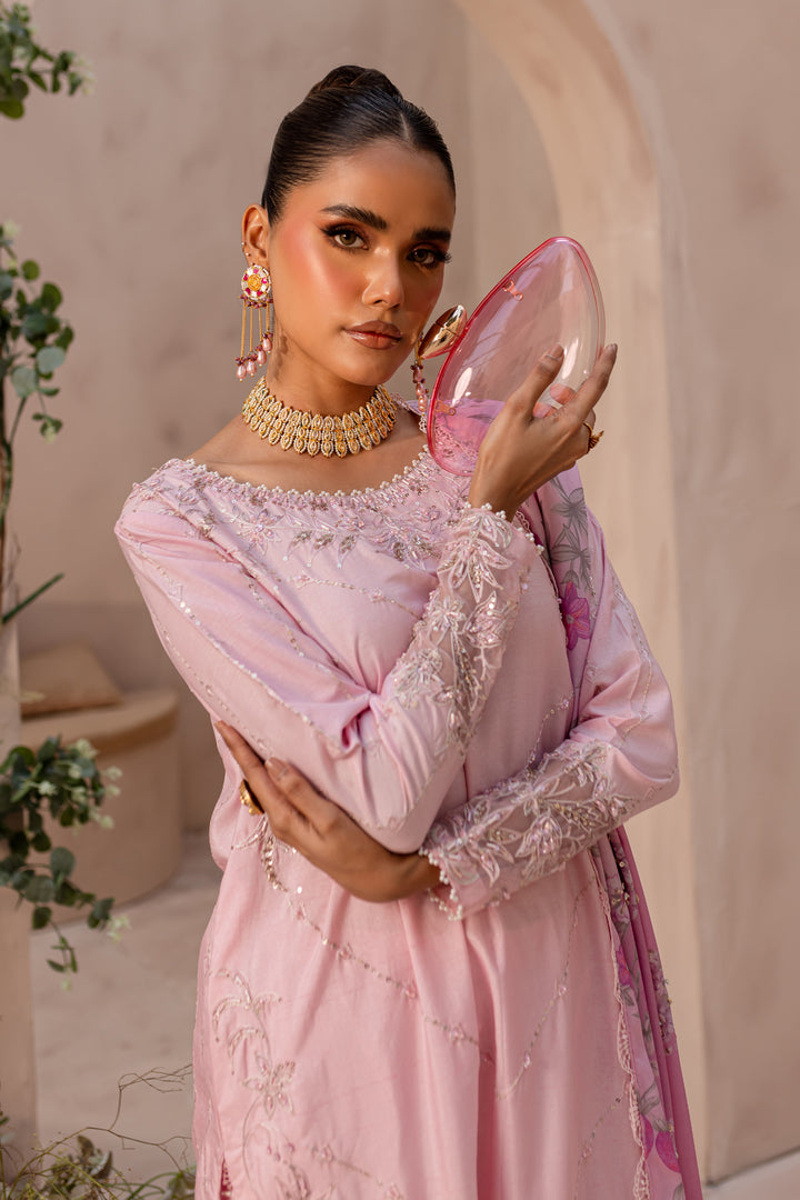 Pink Bloom 3Pc - Embroidered Luxe PRET