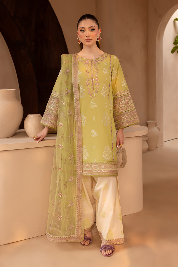 Cosmos 3Pc - Embroidered Lawn Dress