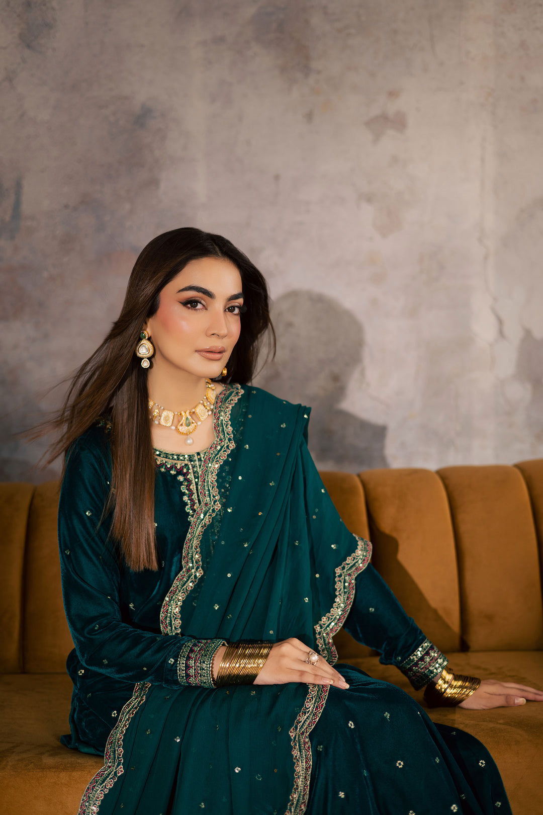 Cyan Westeria 3Pc - Velvet Formal Dress