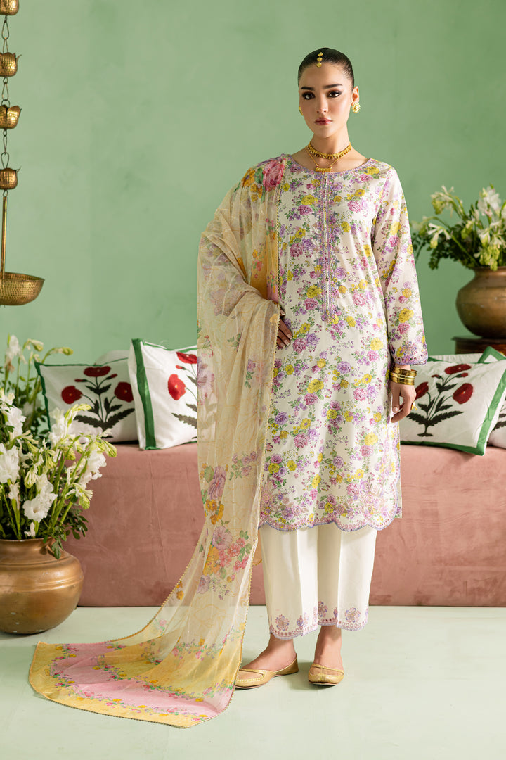 Kylie 3Pc- Printed Lawn Dress