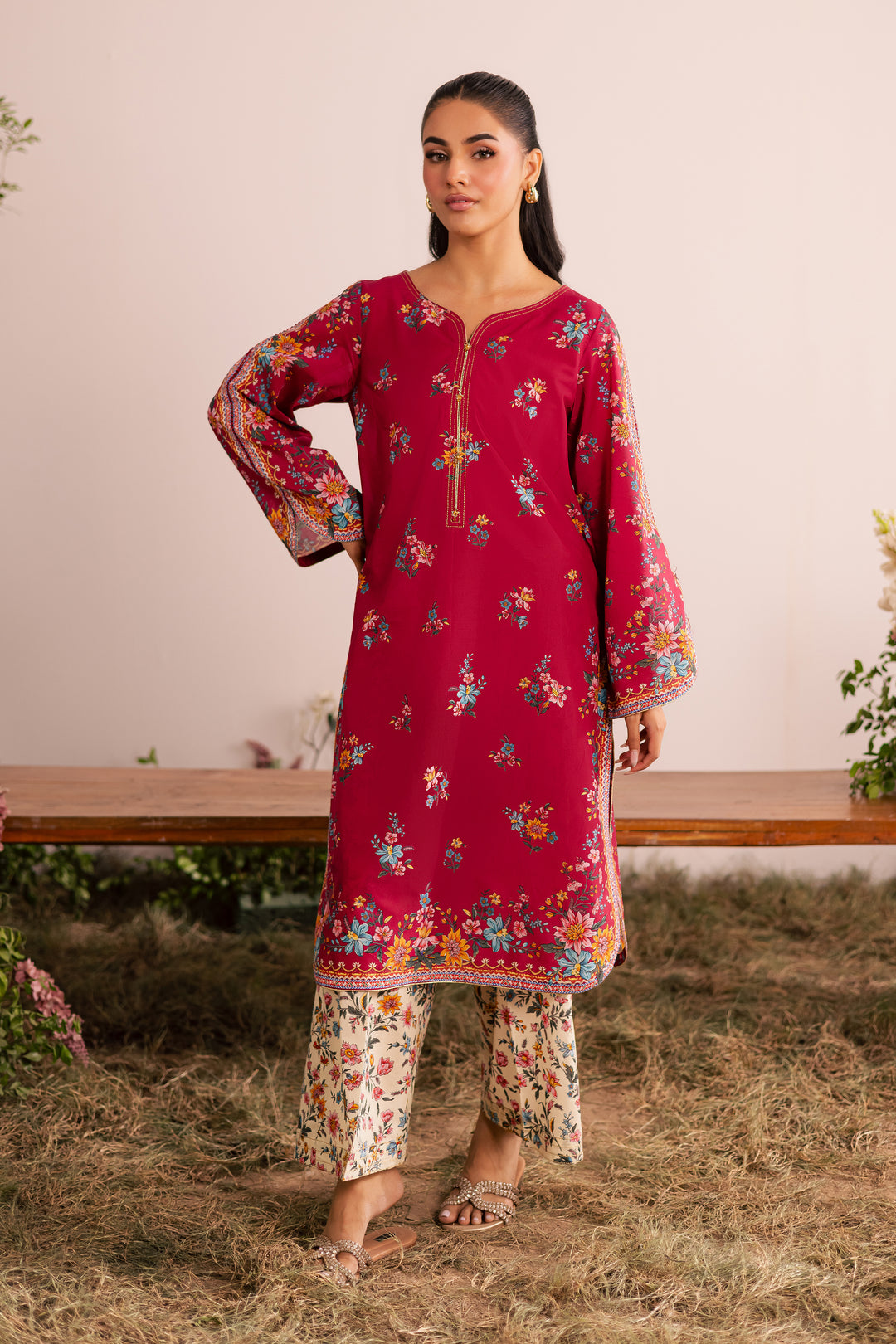 Yeva 2Pc - Printed Lawn Dress
