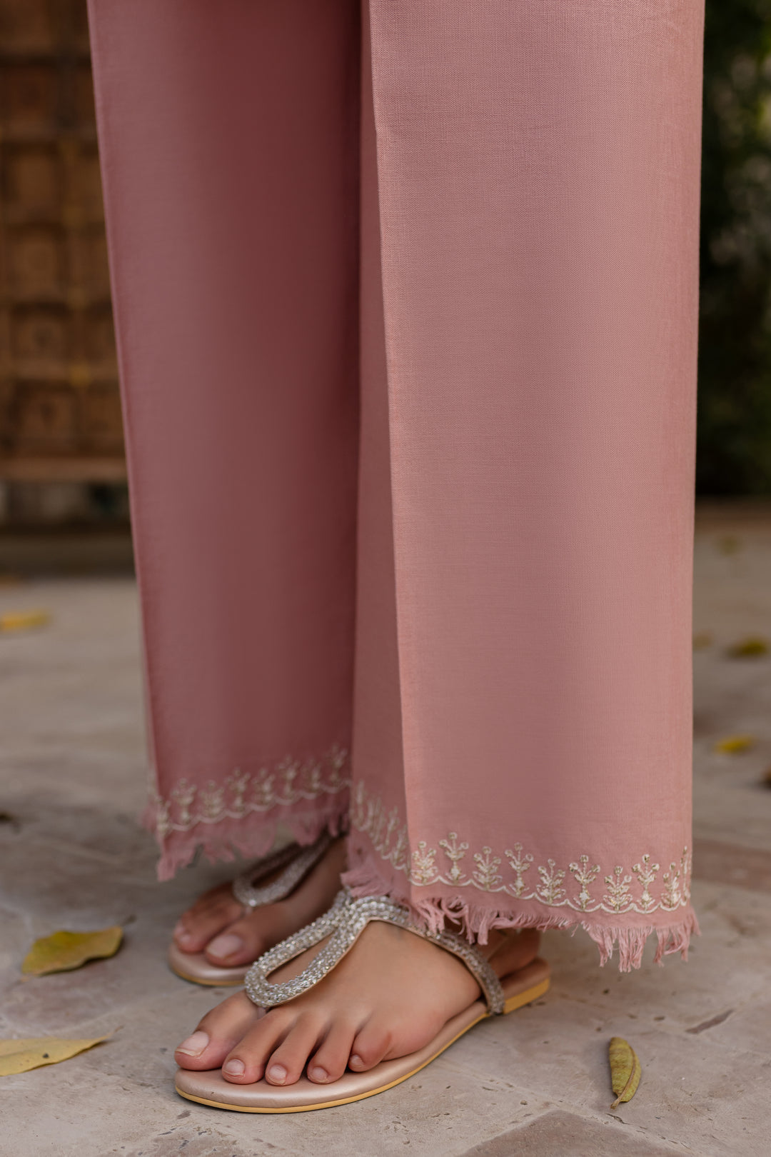 Pink Blush 2Pc - Embroidered Khaddar Dress