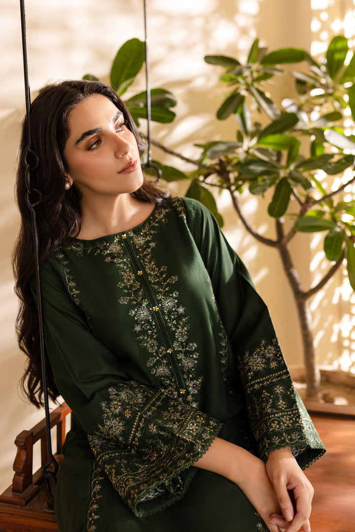 Alicent 2Pc - Embroidered Khaddar Dress