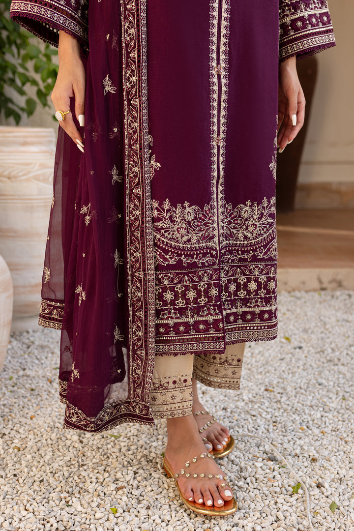 Honey Well 3Pc - Embroidered Khaddar Dress