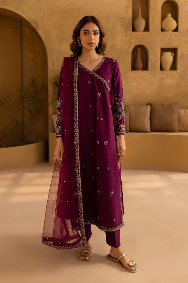 Khanak 3Pc- Embroidered Karandi Dress